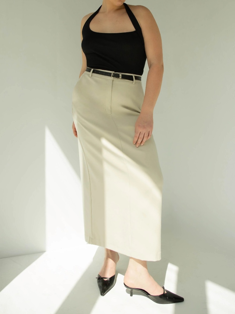 Oak + Fort Maxi Suiting Skirt